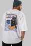 For the Love of Cats 111 Cat Printed White Oversize T-Shirt 100% Cotton Unisex Cat Lover Premium Design - 7
