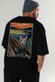 25 Cats for the Sake of Cat Love Printed Black Oversize T-Shirt 100% Cotton Unisex Cat Lover Premium Design - 8