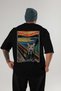 25 Cats for the Sake of Cat Love Printed Black Oversize T-Shirt 100% Cotton Unisex Cat Lover Premium Design - 2