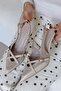 Fast Pointed Toe Cross Strap Detailed Heeled Women's Shoes - 2