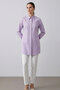 Elora Comfortable Fit Hidden Button Terikoton Boyfriend Women's Shirt & Hijab Shirt - Lilac - 6