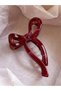 4Pcs/Lot Red Square Butterfly Knot Flower Shape Large Lightweight Plastic Hair Clips for Women, Stylish and Trendy Versatile Hair Accessories for Daily Wear, Parties, Commuting, and Holidays - 4