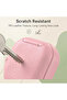 Samsung Galaxy Buds 4 / Buds 4 Pro Case Cover, Leather Texture Protective Earbuds Cover with Phone Stand -Pink - 3