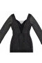 Bianca Nera Black Rhinestone Long Sleeve Evening Gown - 3