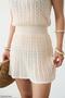 Women's Sleeveless Waist-Slit Short Knit Dress - 5