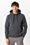 Anthracite Regular Fit Cotton Hooded Sweatshirt