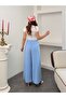 Women's Aerobin Fabric Palazzo Trousers with Front Flap 5335 - 6