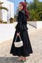 Black Suit with Wide Baby Collar Skirt - 4
