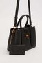 Black Mini Wallet Detailed Handbag