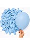 Blue Color Latex Macaron Balloons (15 cm) - 10 Pieces - 2