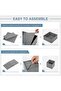 (U42) 6 Pack Foldable Drawer Organizers for Clothes, Underwear, Scarves (Grey) - 4