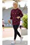 Bead Embellished Comfortable Sports Sweattshirt Tunic