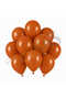 Burnt Orange Color Latex Retro Balloon (13 cm) - 10 Pieces