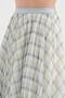 Women's Plaid Fabric Long Skirt with Elastic Waist and Lined Design - 5