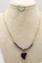 Natural Sapphire Stone Star Stone Pointed Fully Handmade Special Design Stainless Steel Women's Necklace 45 cm - 3