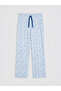 Blue Heart Printed Women's Pajama Bottoms