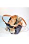 Brick Color Design Denim Patchwork Shoulder Bag (Adjustable Strap Gift) - 8