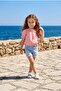 Girls' Summer Stylish Set with Thin Denim Shorts - 2