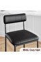 Compact Dining Set for 2 People - Rectangular Table and Upholstered Chairs - Sturdy Metal and Wood Frame - Ideal for Kitchen, Apartment or Small Spaces - 6