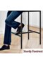 Compact Dining Set for 2 People - Rectangular Table and Upholstered Chairs - Sturdy Metal and Wood Frame - Ideal for Kitchen, Apartment or Small Spaces - 7