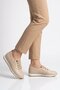 Beige Lightweight Rubber Laced Women's Casual Shoes Bd-034 Z - 2