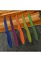 Colored Steak Knife 6-Pieces Set - High Carbon Stainless Steel Blades, Multicolor Serrated and Plain Edges for Precision Slicing and Stylish Dining. - 4
