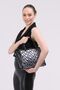 Black Suede Paneled Quilted Women's Shoulder Bag - 8