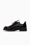 Women's Leather Casul Casual Shoes 26K Ykm-730 Z Black Crinkled Patent Leather - 2