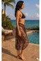 Tied Patterned Brown Chiffon Alaçatı Pareo - 4