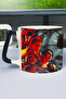 كوب سيراميك فاخر مطبوع عليه Metal Gear Solid (قطعة واحدة) بمقبض أسود خاص V3D
