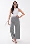 Women's Striped Patterned Pocketless Spanish-Cut Trousers 260285 -