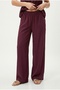 Women's Lucy Woven Modal Sleeveless Zippered Vest Elastic Waist Pants Plum Bottom Top Set - 4