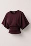 Ghassyco 3-Pack Women's 100% Cotton Stretchy Bat Sleeve Fitted Waist Crew Neck Summer Combed Cotton Sports T-Shirt - 3