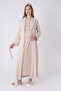 New Season Mink Shawl Collar Short Sleeve Patterned Design Summer Buttoned Full Length Maternity Pajamas Nightgown Set of 2