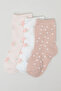 3 Pack Patterned Crew Socks