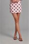 Women's Polka Dot Mini Skirt with Shorts - 2