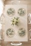 Green 4-Piece Linen Tassel Placemat American Service Set Vintage Bohemian French Country Patterned Round Table Decor - 2