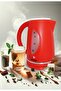 Electric Kettle | 1.7L Red Kettle with Auto Lid-Opening, (1850-2200W) Dual Water Gauge & Heat Plate Indicator (ME-KT1107PR) - 2