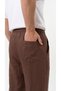 Men's Brown Linen Muslin Trousers Lightweight Fabric Comfortable Fit Baggy with Back Pockets - 7