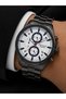 Men's Wristwatch Steel Band Smoked Color Calendar Casual and Classic Style Gift Boxed