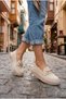 Ventes 346415 Comfortable Knitwear Loafer Women's Shoes with Stone Buckle Accessories - 6