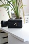 Women's Black Laser Cut Chain Shoulder Bag with V Accessories - 2