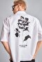 100% Cotton Boxy Fit Back Printed Short Sleeve White Shirt I2567Ax26Sm