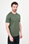 Plain Slim Fit Crew Neck 100% Cotton Short Sleeve Men's T-Shirt Green - 36884.26Y - 4