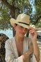 Leather Cord Detail Women's Cowboy Hat - 3