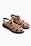 Henrika Genuine Leather Beige Suede Women's Sandals - 4