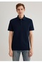 Polo Collar Waffle Textured Fabric Slim Fit T-Shirt.