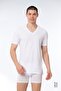 Men's Cotton V-Neck Short Sleeve Colorful Undershirt 6-Piece - 412-(440) - 2
