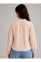 Women's Beige Floral Embroidered Cotton Blouse Pinterest Bohemian Shirt - 2