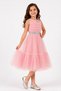 Girl's Princess Tulle Detailed Stone Belted Special Occasion Evening Dress Ak2615 - 2